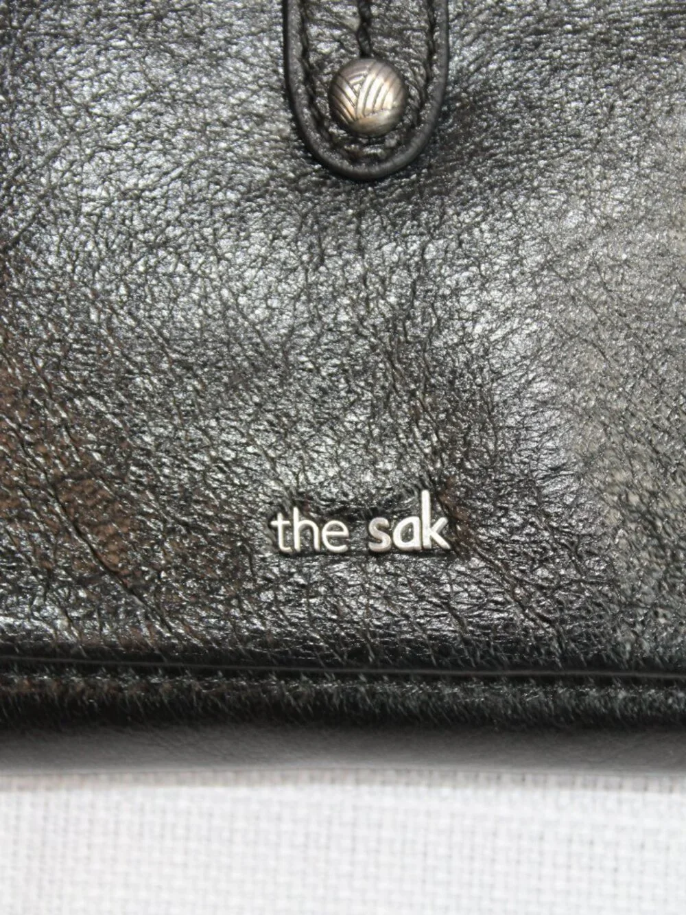 The Sak Black Leather Convertible Clutch Crossbody Wallet